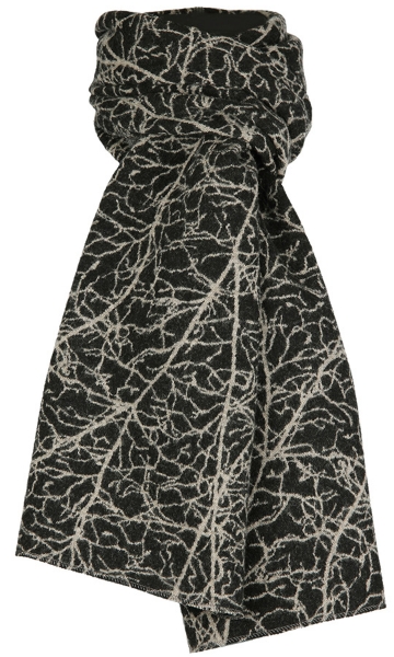 Halsduk i filtad ull – Amellanch svartbeige