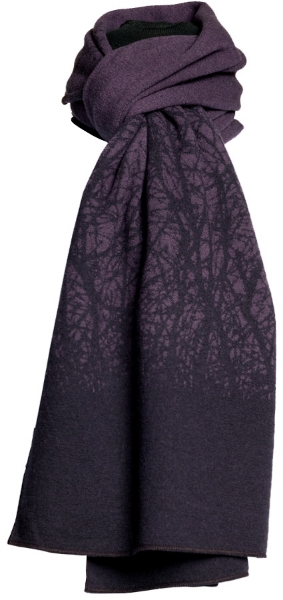 Halsduk i filtad ull – Körsbär lila