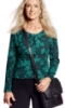 Jerseytyg Fleuri petrol 