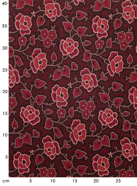 Jerseytyg Florall röd