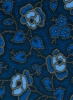 Jerseytyg Florall blå