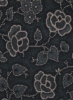 Jerseytyg Florall Svartgrå