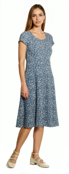 Bomullsklänning Katrin Vinca blåvit