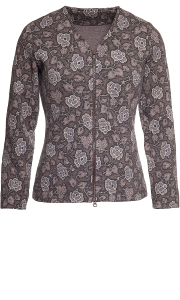 Ulltröja Florall mauve